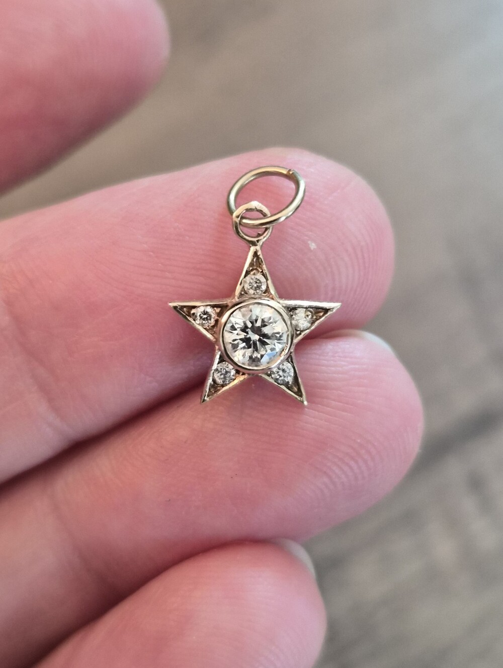 Vintage Diamond Star Charm